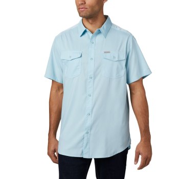 Columbia Utilizer II Solid Short Sleeve, Camisa Azules Para Hombre | 462978-OXA